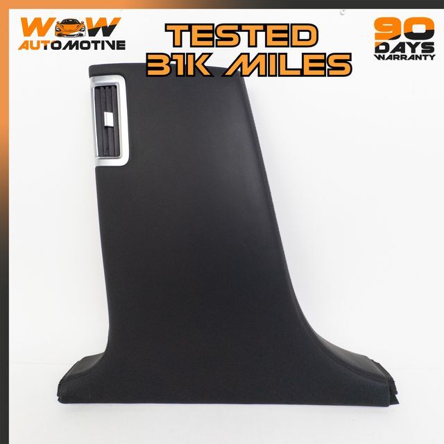 06-13 BENTLEY CONTINENTAL FLYING SPUR LOWER LEFT B PILLAR TRIM BLACK LEATHER OEM