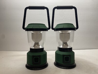 Woodland Creek 2 Battery LED Lanterns Green & Black
