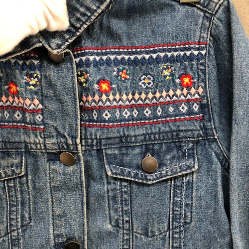 Disney Kids Girls 4T Elena of Avalor Denim Jacket Blue Embroidered Jean Jacket - Picture 9 of 12