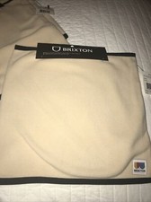 NWT Brixton Mens Arctic Fleece Gaiter OS Ivory Outdoor Activewear Warm New