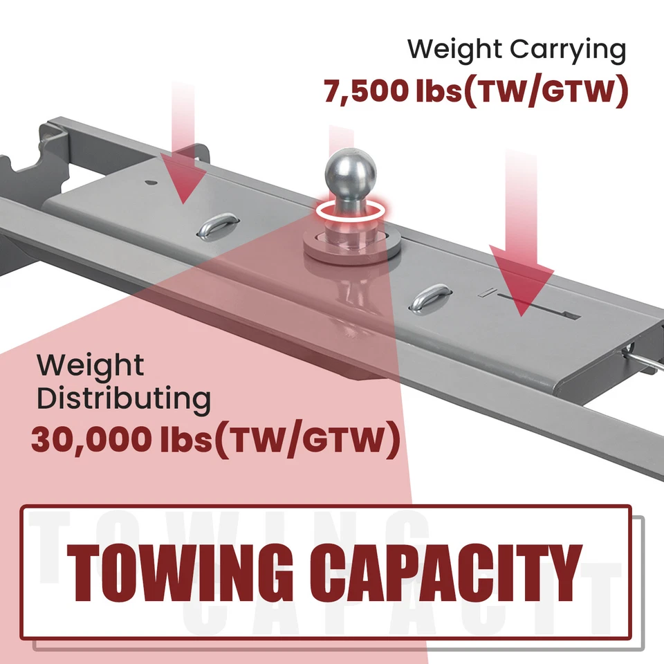 Gooseneck Hitch Complete Kit For 16-19 Chevy Silverado 2500HD 3500HD GMC Sierra Foto 4 de 4