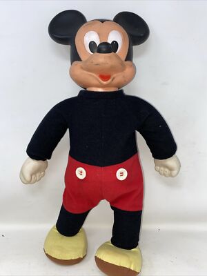 Vintage Disney MARCHING MICKEY MOUSE Walking 18'' Doll 1975 Not working
