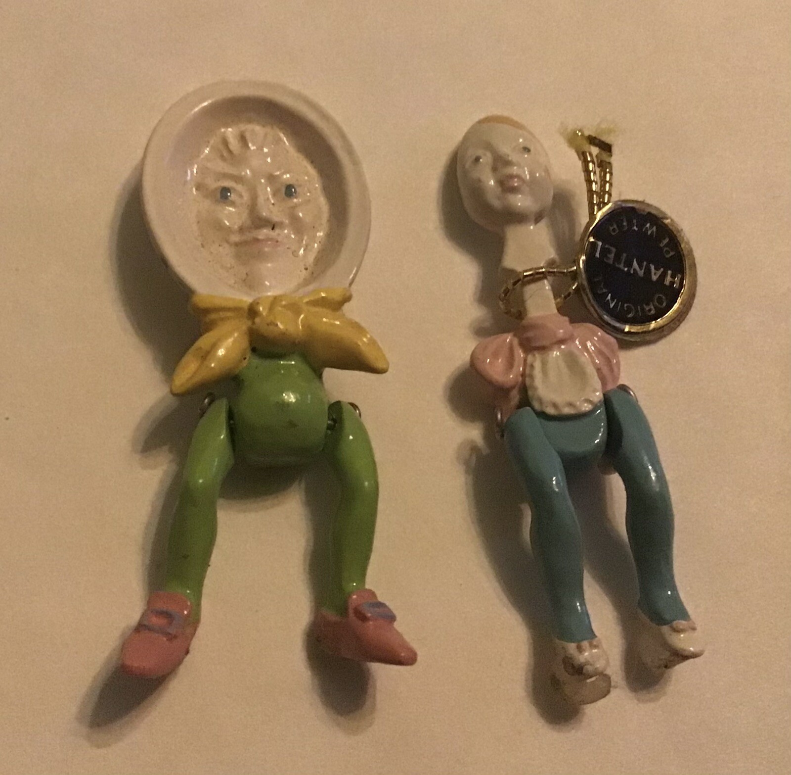 Hantel Miniature Hand Painted Pewter Hey Diddle Diddle Dish & Spoon w/ Tag