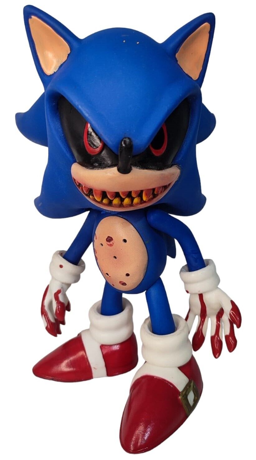 Sonic.exe Gray 8 hard plastic Mexican toy figure creepypasta Hedgehog