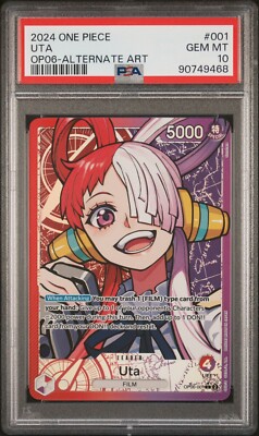 PSA 10 ONE PIECE WINGS OF THE CAPTAIN UTA OP06-001 ALT ART ENGLISH