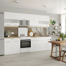 Küche Küchenzeile Einbauküche Küchenblock Singleküche ALINA 280 cm Weiß