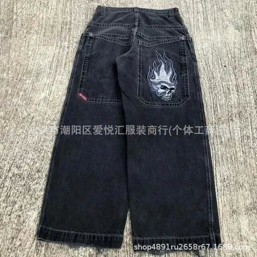 Jnco Unisex Hip-Hop Baggy Casual Fit Skateboard Denim Retro Wide Leg Hosen Jeans - Bild 41 von 42