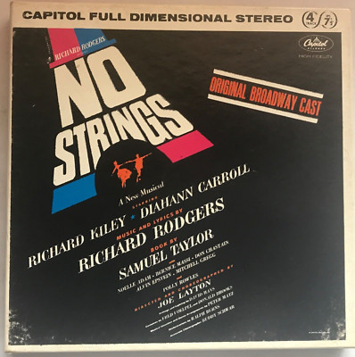 7-1/2ips   No Strings  Original Broadway Cast   Richard Rodgers  Reel Tape