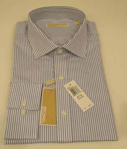 MICHAEL KORS MENS BIG TALL WHITE BLUE COTTON SHIRT SIZES 17.5 TO 22 XL - 6XL NWT - Picture 18 of 27