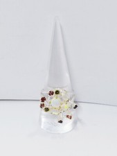 Sterling Silver Multi Stone Ring sz 9.5 6.2g T.W. 