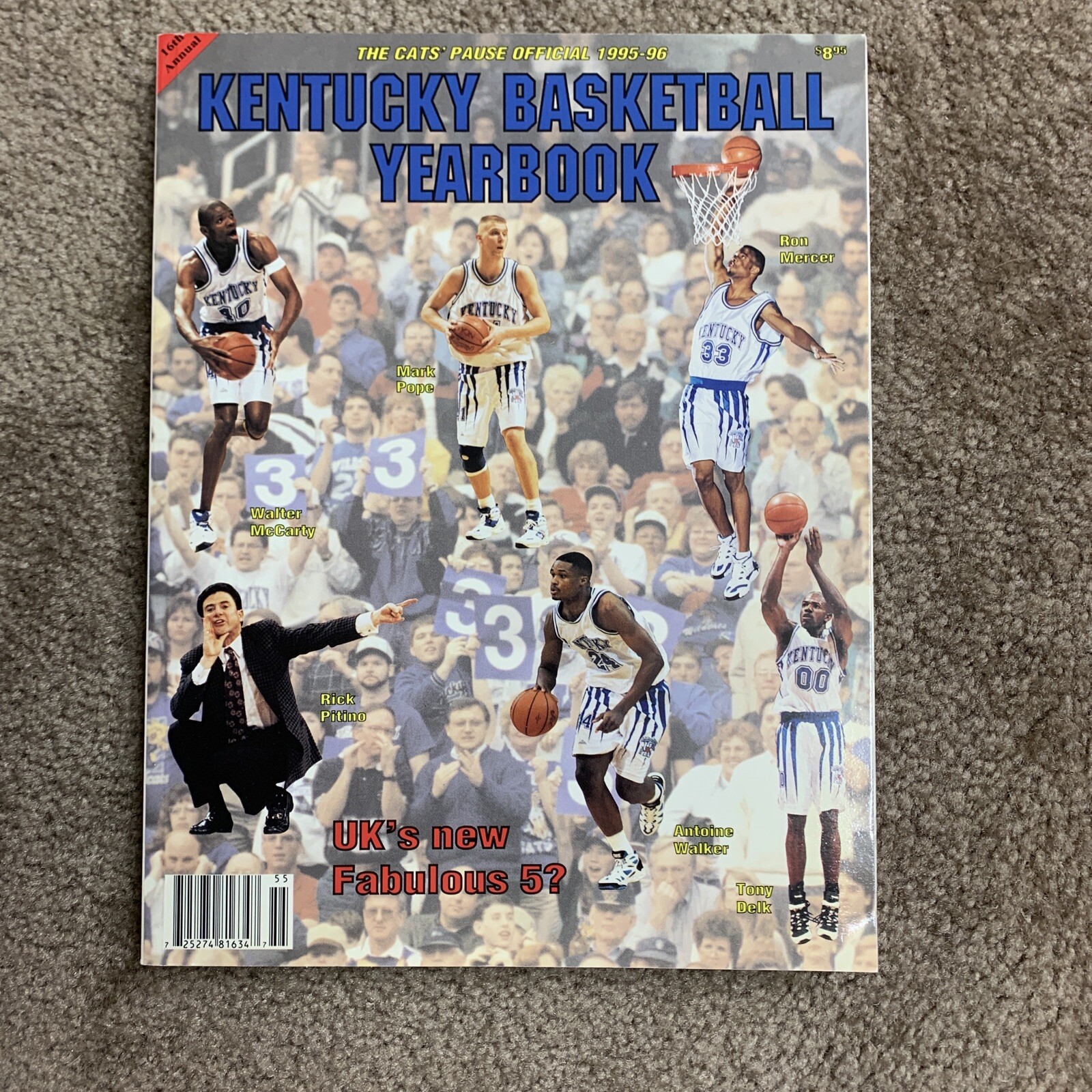 1995 1996 The Cats Pause Basketball Yearbook Kentucky Wildcats 16 Mark