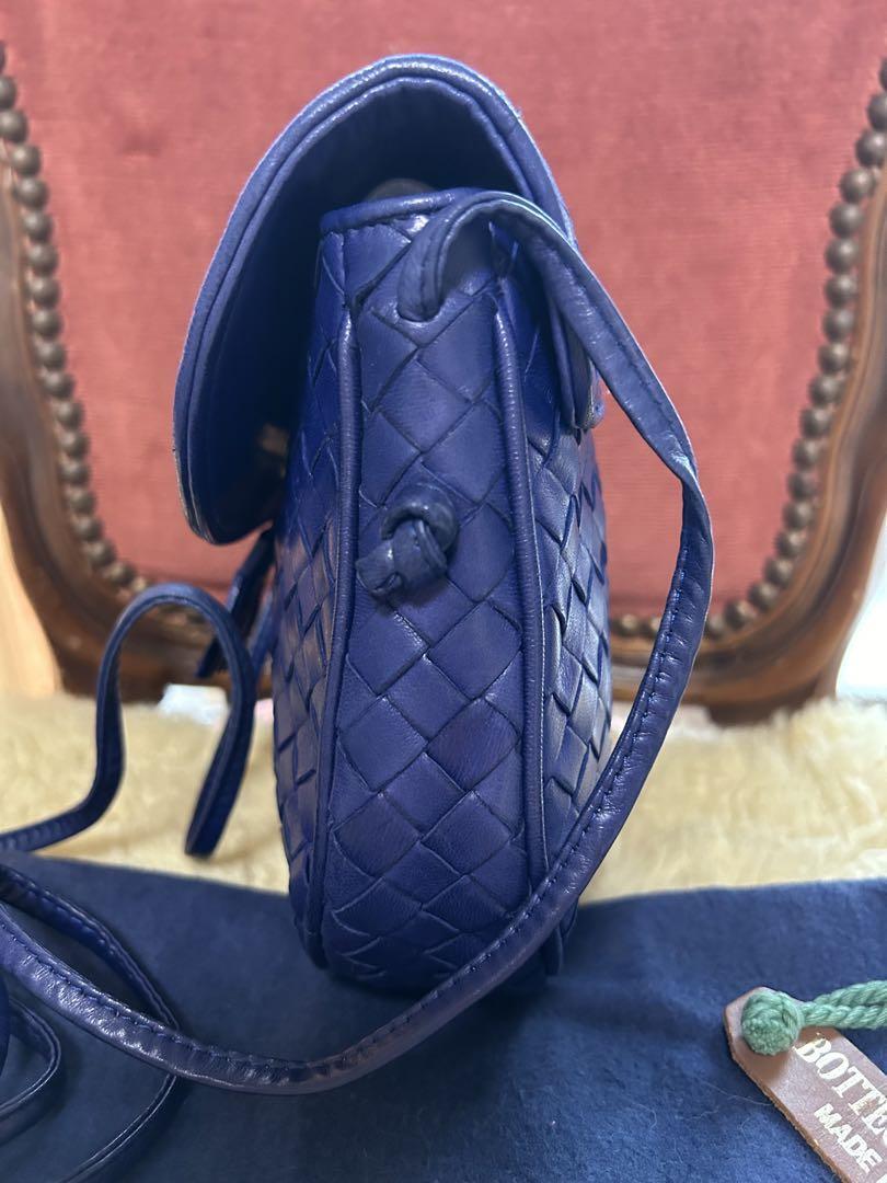 Bottega Veneta Pochette Vintage Blue Leather Women's From