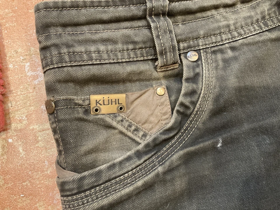 Pantalones Kuhl Rydr Caqui Oscuro Marrón Verdoso Senderismo Mujer Talla 34x30 Foto 2 de 4