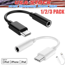 USB-C Type C to 3.5mm AUX Headphone Jack Adapter Lot For iPhone 15/Android Phone