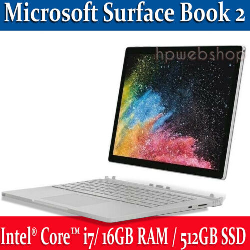 Microsoft Surface Book 2 Intel i7-8650U 16 GB RAM 512 GB SSD nVida GTX 1050 Win11 - Foto 1 di 3