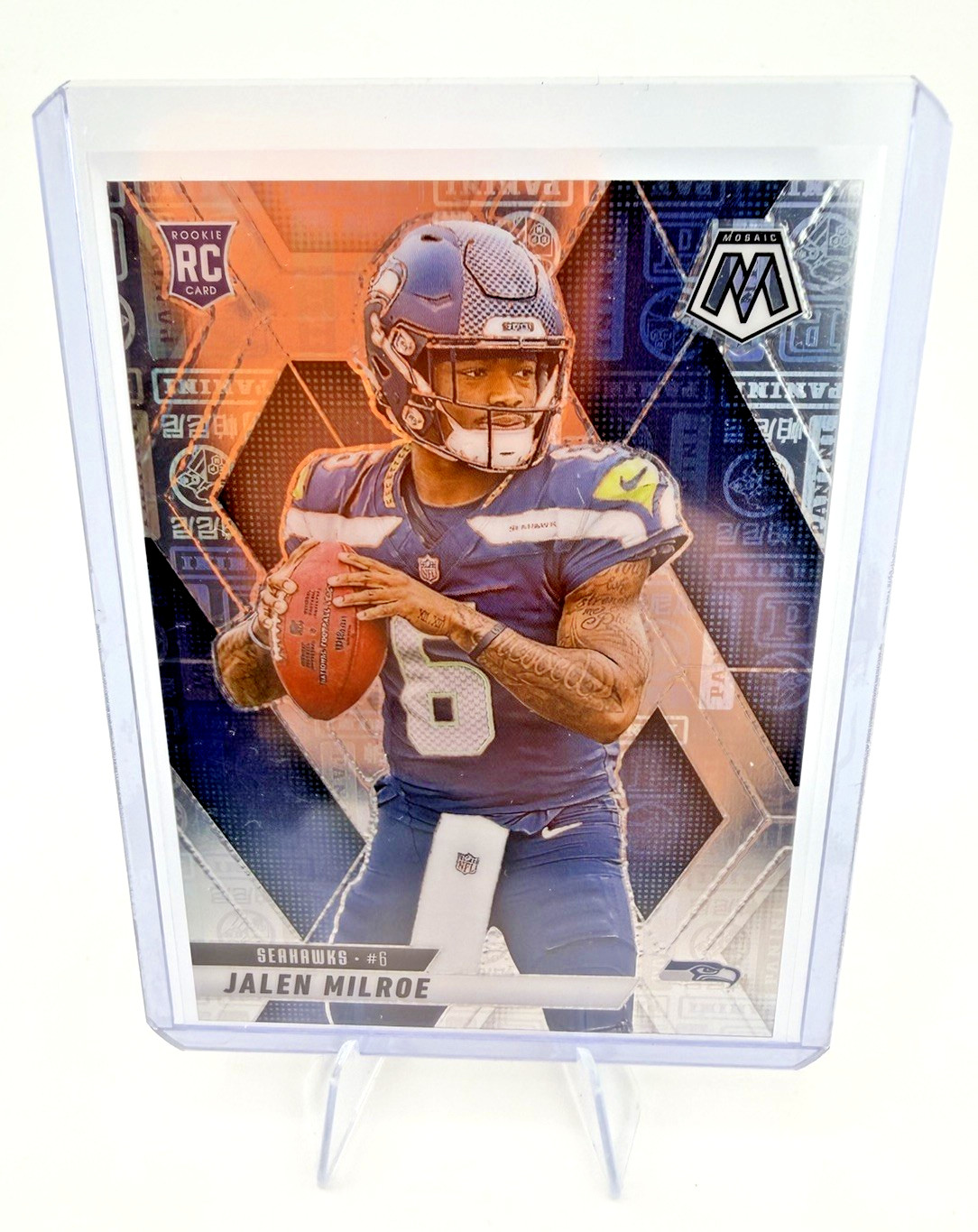 Jalen Milroe 2025 Panini Mosaic #322 Silver Knight Logo 60/149 SEATTLE SEAHAWKS