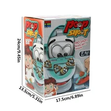 1Set Funny Poop Toilet Game Shooting Toys Prank Catapult Toys Interactive Tablet