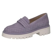 Damen Slipper Leder Blockabsatz Lila 40 EU - Caprice, Mokassin, Schuhe