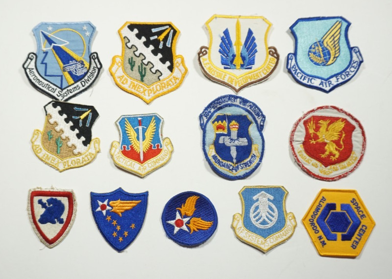 Lot of 13 USAF Patches Vietnam Cold War Named Pilot 1960s Air Force Patch