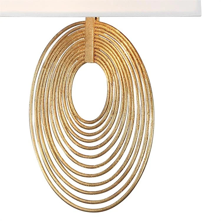 Soporte de pared Doral 2 luces renacentista dorado - 9,5"" de ancho x 14"" de alto oro 9,5"" de ancho x 14"" Foto 4 de 4