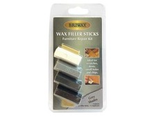 Image of Briwax Wax Filler Sticks Grey Shades (Pack 4) BRWWFSG