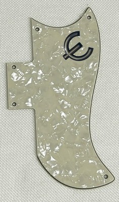 IvoryWhitePearl 4-Ply For Fit Gibson SG 61 Reissue E Logo Style Guitar Pickguard