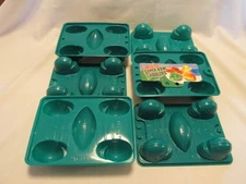 LOT OF 6 JELLO JIGGLER SUPER BOWL MOLDS FOOTBALL HELMETS MAKES 30 SHOTS