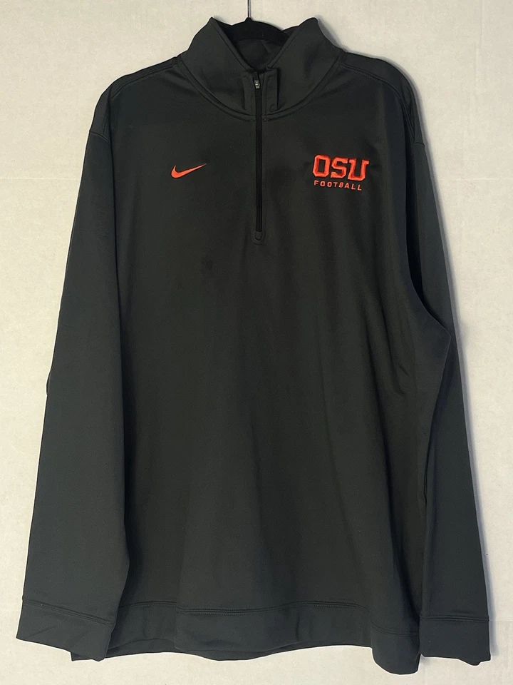 Pullover Nike Dri-Fit OSU Beavers de béisbol 1/4 cremallera para hombre grande 2018 College 3XL Foto 2 de 4