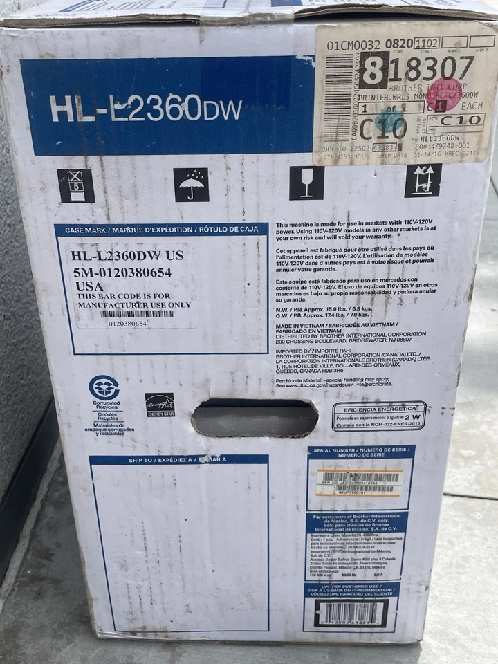 NEW Brother HL-L2360DW Compact Wireless Laser Printer Duplex Sealed - Image 4 of 4