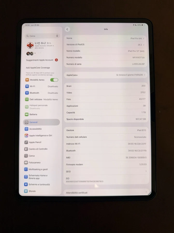 Apple iPad Pro 13-inch (M4) · 1TB · Cellular, foto 3 di 4