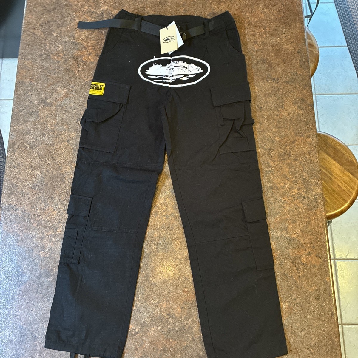 パンツ corteiz fivestars cargo pants Cortez 5-Star Black Special Edition Cargo Pant w/Belt. New w/Tags