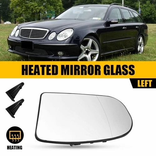 For 01-07 Mercedes E C Class W211 W203 1x Left Driver Side Mirror Heated Glass