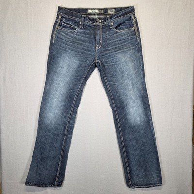 BKE Buckle Carter Jeans Mens 36L Blue Straight Denim Denim Wash Western