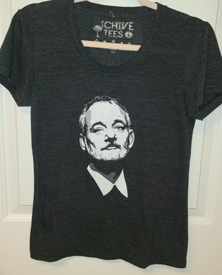 BILL MURRAY Image Large Black T-Shirt Chive Tees Graphic Keep Calm And Chive On