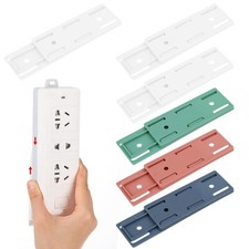 6 Pcs Power Strip Holder, -Adhesive Socket Holder for Wall Desk, Punch-Surg...