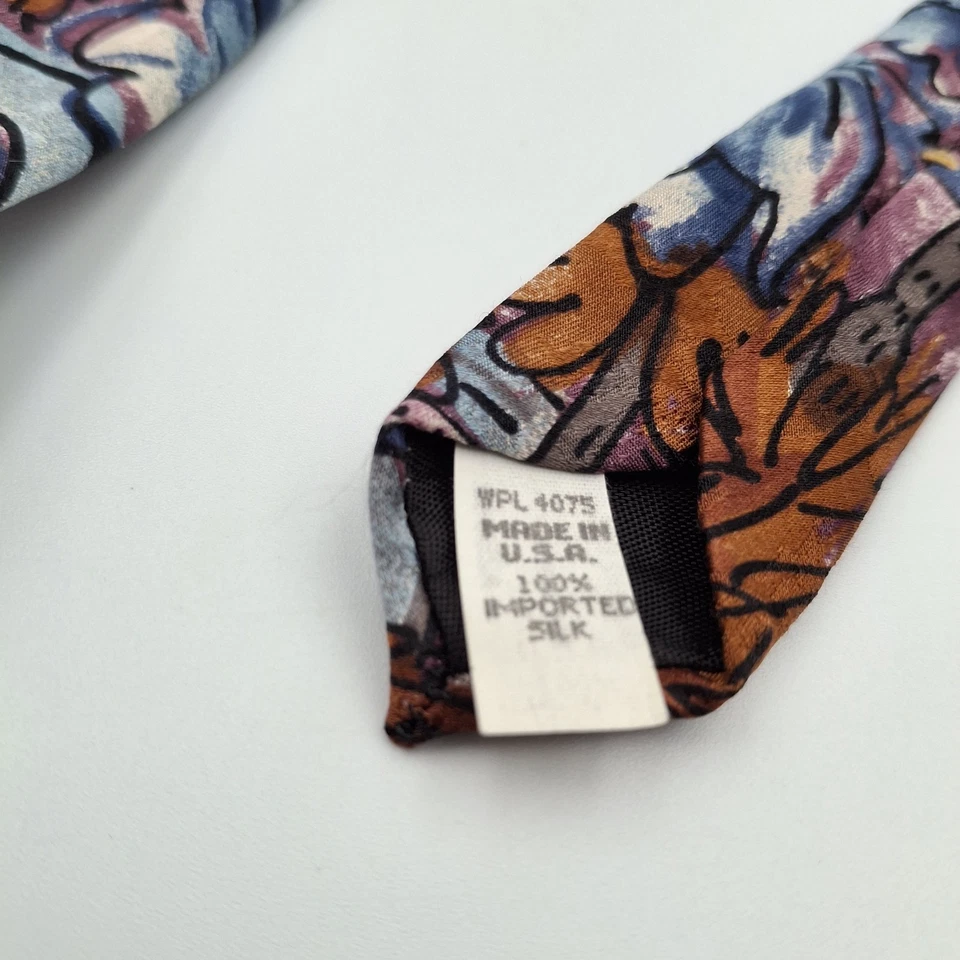 Corbata de cuello Cambridge Classics seda abstracta paisaje urbano conoce el tema de la naturaleza Foto 4 de 4