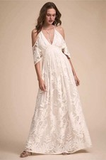 BHLDN TITIAN SILK EMBROIDERED MAXI DRESS Size 1 $479