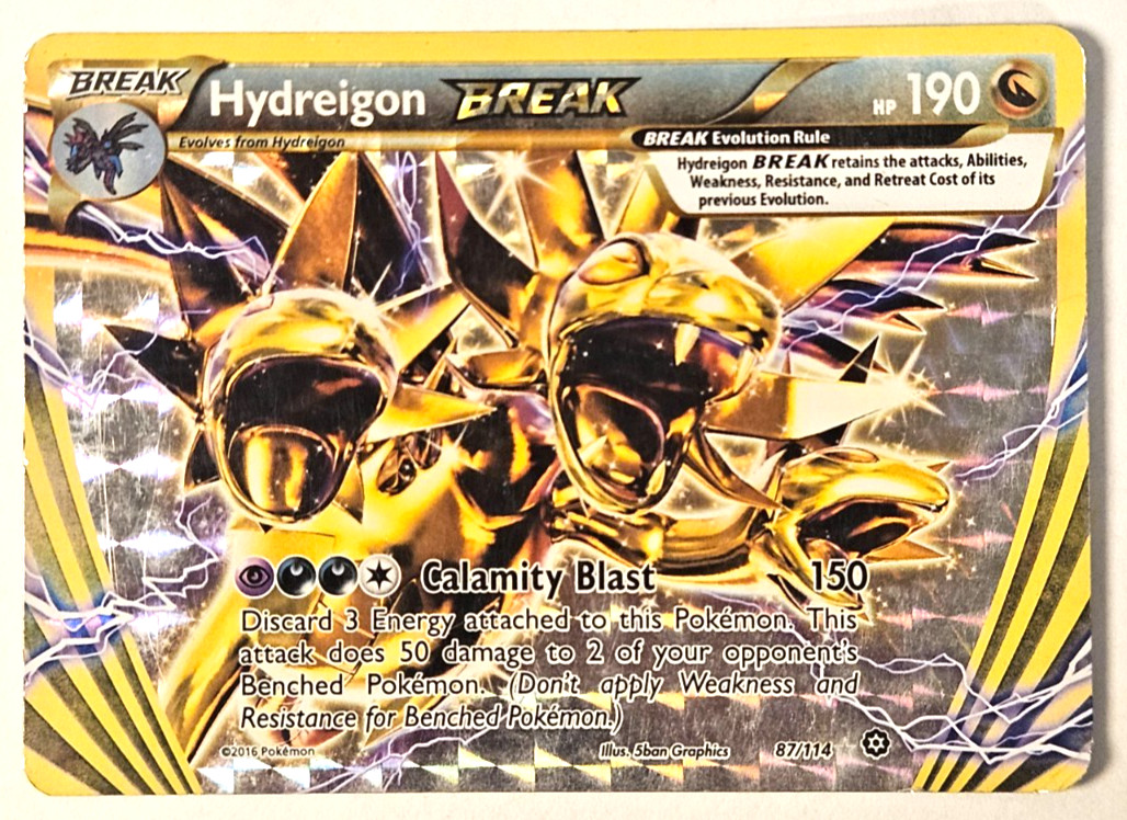 Hydreigon BREAK 87/114 Holo BREAK Rare Steam Siege Pokemon 2016 MP 87/114