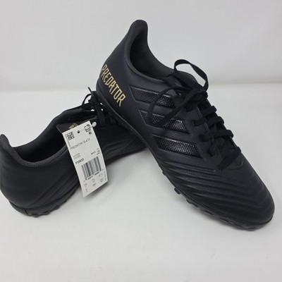 Adidas Predator 19.4 TF Soccer Cleats Mens 8 Black Gold Turf Shoes F35635 NWT