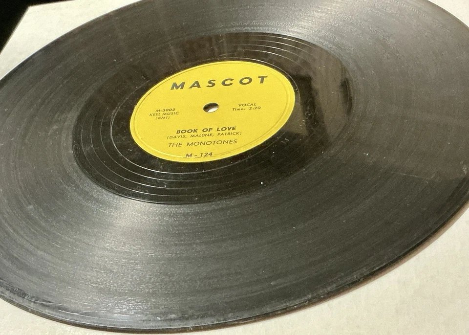 The Monotones 1958 DOOWOP 78 Book Of Love / You Never Loved Me MASCOT VG+++ HEAR - Image 3 of 4