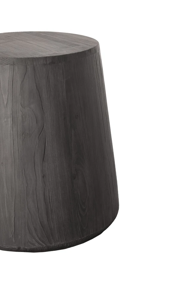 18" Ebony Solid Wood Round End Table - Image 3 of 4