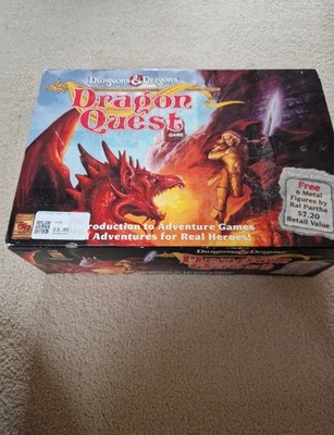 Dungeons & Dragons Dragon Quest TSR Brettspiel KOMPLETT mit Metall Miniaturen