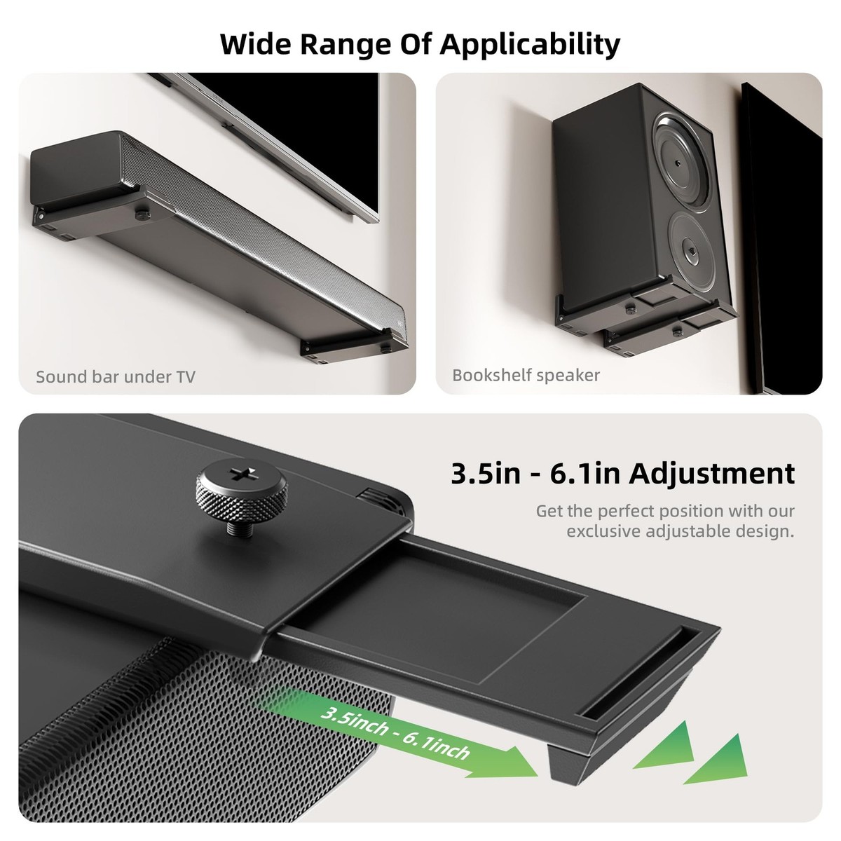Insignia Soundbar Mount Soundbar Wall Holder, Soundbar Wall