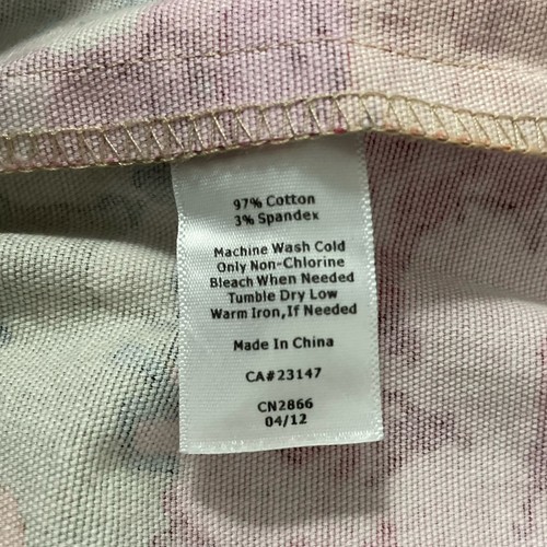 Talbots Skirt Size 14 Straight Pencil Floral Canvas Cotton Blend Classic - Picture 9 of 9