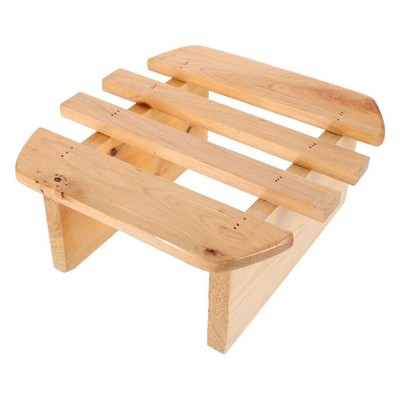 PACKOVE Wooden Foot Stool for Sauna 1-Piece Small 23.00X23.00X7.50CM, Beige