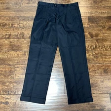 Dockers Premium MENS Coit Pants Pleated Relaxed Fit 38 x 34 BLACK NWT