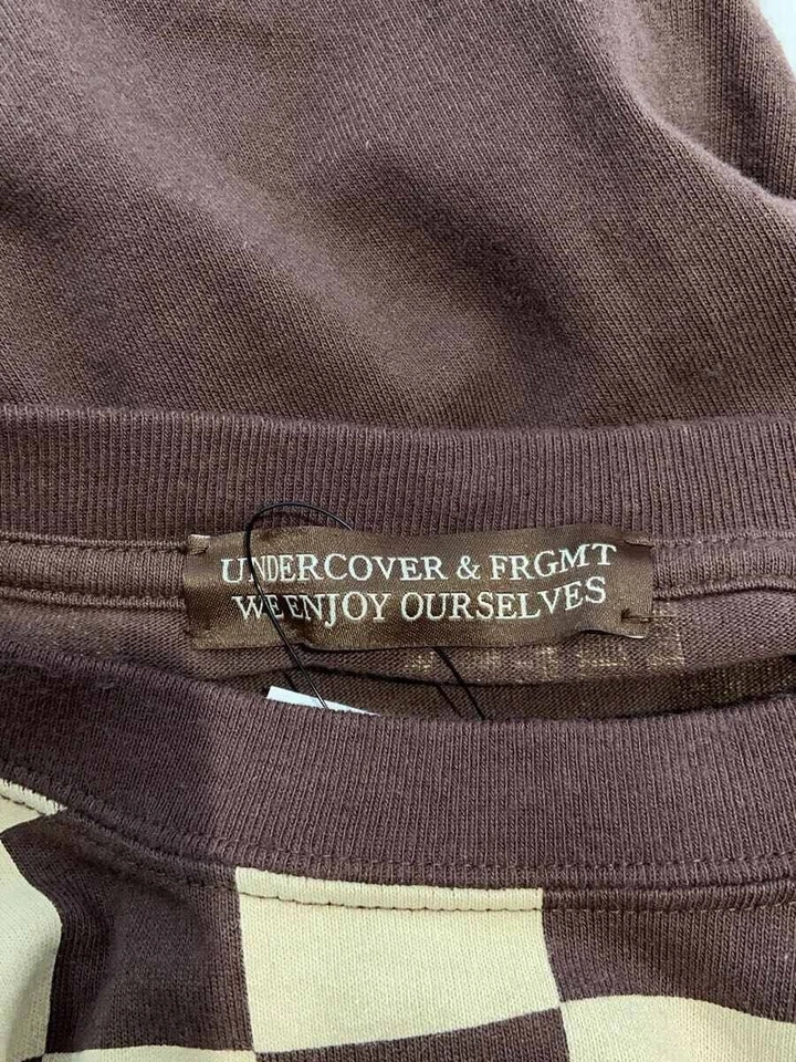 Undercover Long Sleeve T Tee 4 Cotton Brown Check UC2C9813-1 23AW Manuel Used - Image 3 of 4