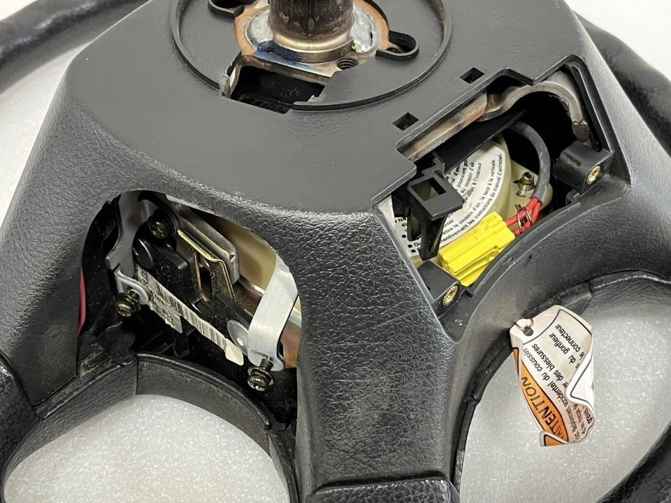 1994 1995 HONDA ACCORD STEERING WHEEL ASSEMBLY BLACK - Image 3 of 4