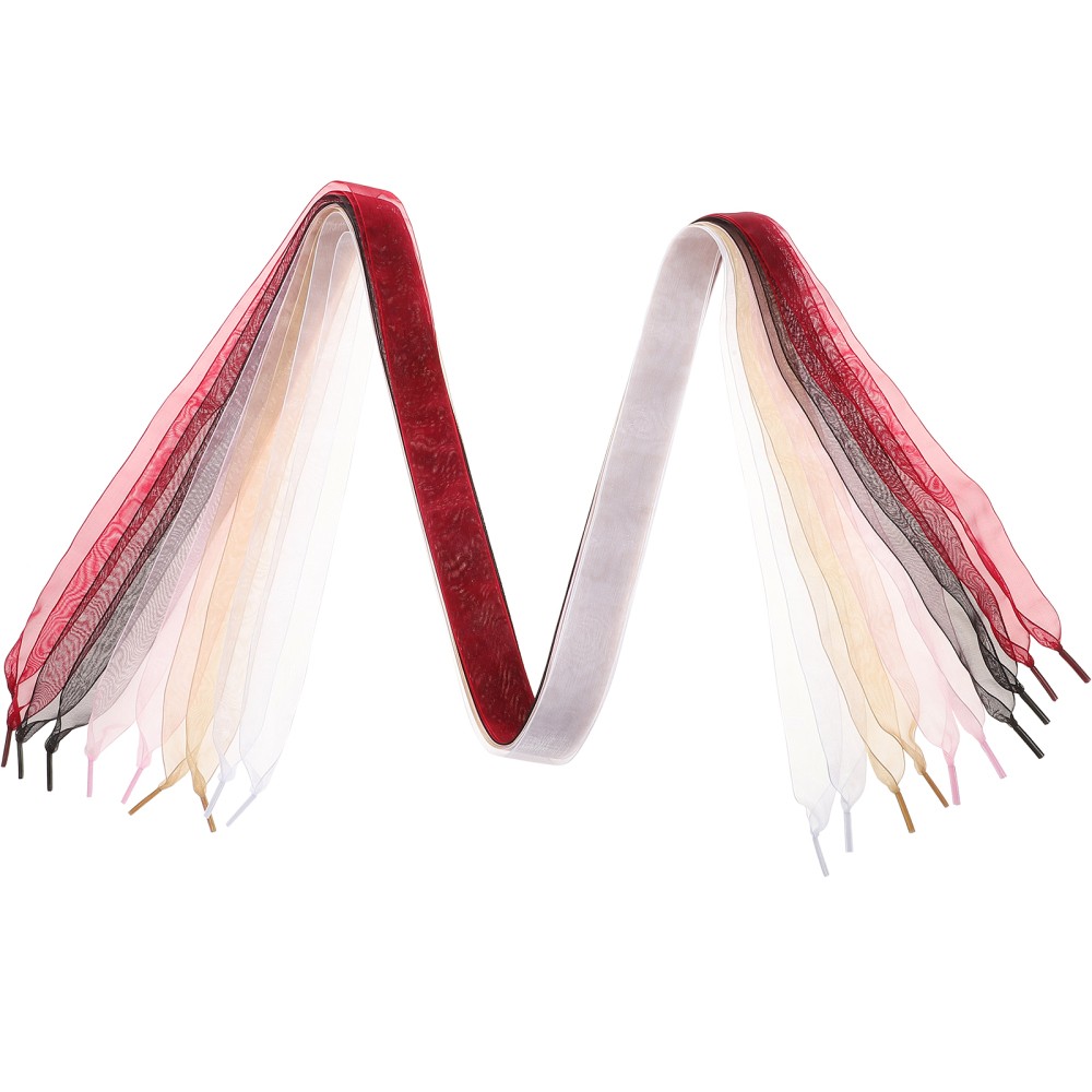 APL 5 Pezzi Lacci Miss Lacci Colorati Scarpe da Ginnastica Piatti Chiffon Lacci Decorativi