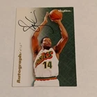 SkyBox Premium 1996-97 Autographics Black Ink Sam Perkins Supersonics Auto
